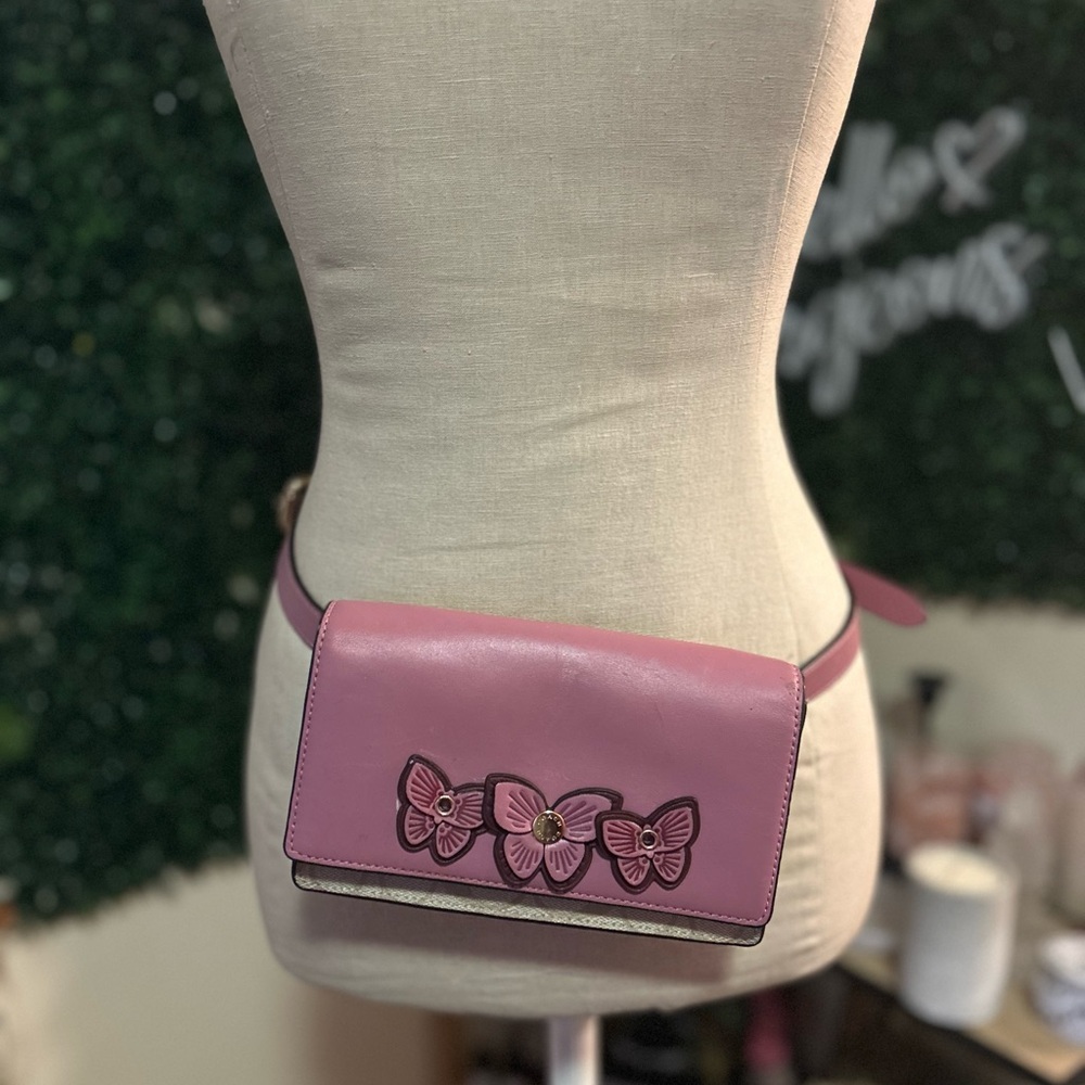Coach Pink Butterfly Shoulder Bag